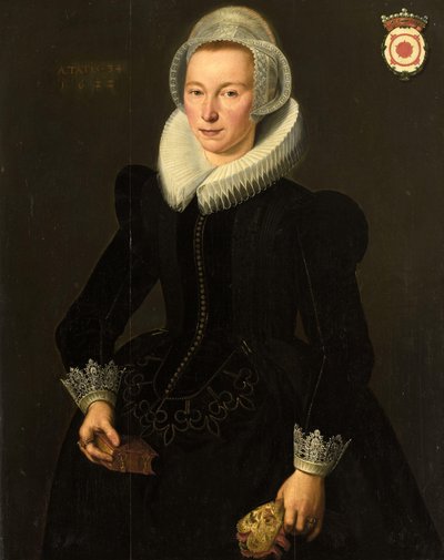 Retrato de Grietje Adriaensdr Grootes (1588-1624) de Jacques Waben (attributed to)