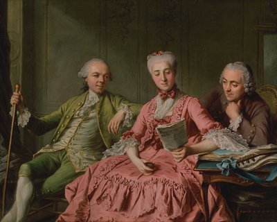 Retrato presunto del Duque de Choiseul y dos compañeros de Jacques Wilbaut