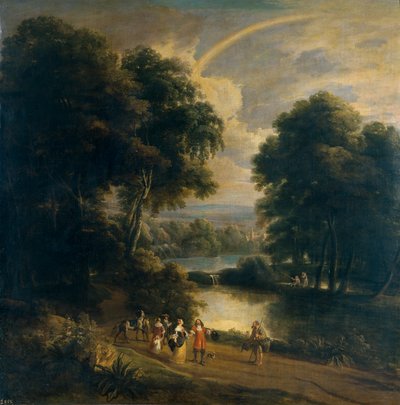 Paisaje junto a un río (óleo sobre lienzo) de Jacques d
