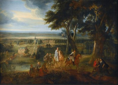 Rodolfo de Habsburgo entregando su caballo a un sacerdote que le entrega el viático, c.1613-86 (óleo sobre lienzo) de Jacques d