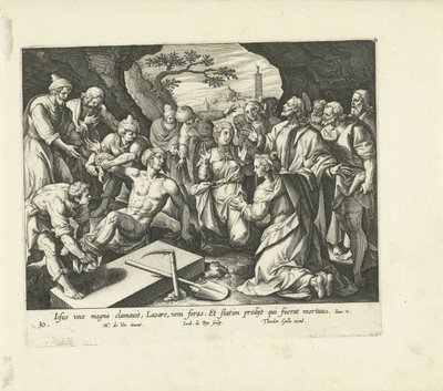 Resurrección de Lázaro Vita, passio et resvrrectio Iesv Christi (título de la serie) Vida, Pasión y Resurrección de Cristo (título de la serie) de Jacques de Bie