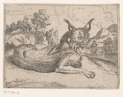 Lince Animales en paisajes (título de la serie) de Jacques de Fornazeris (attributed to)