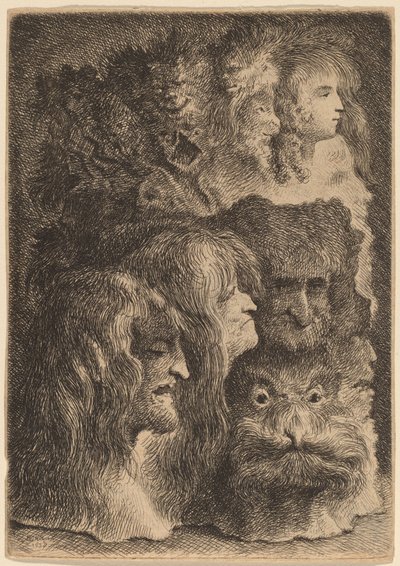 Cabezas fantásticas de Jacques de Gheyn III
