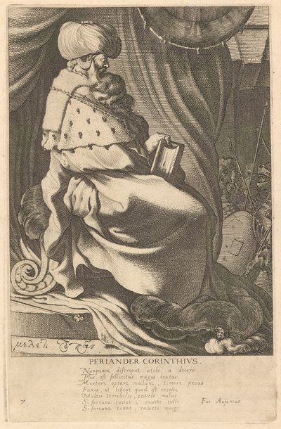 Periander Corinthius, #7 de la serie Los Siete Reyes Magos de Grecia de Jacques de Gheyn III