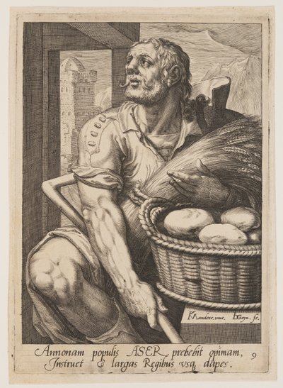 Asher, de Los doce hijos de Jacob de Jacques de Gheyn II