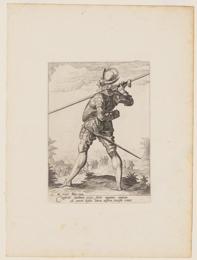 Piquero, de Oficiales y Soldados de la Guardia del Emperador Rodolfo II de Jacques de Gheyn II