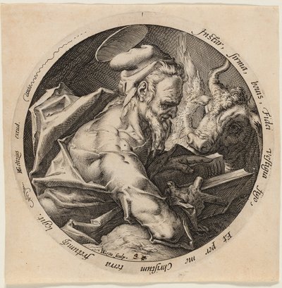 San Lucas, lámina tres de Los cuatro evangelistas de Jacques de Gheyn II