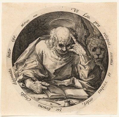San Marcos, lámina dos de Los cuatro evangelistas de Jacques de Gheyn II