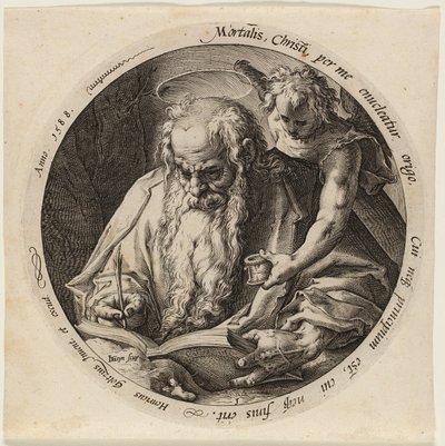 San Mateo, lámina uno de Los cuatro evangelistas de Jacques de Gheyn II