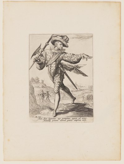 Sargento, de Oficiales y Soldados de la Guardia de Corps del Emperador Rodolfo II de Jacques de Gheyn II