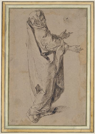 Estudio para una Virgen María de pie de Jacques de Gheyn II