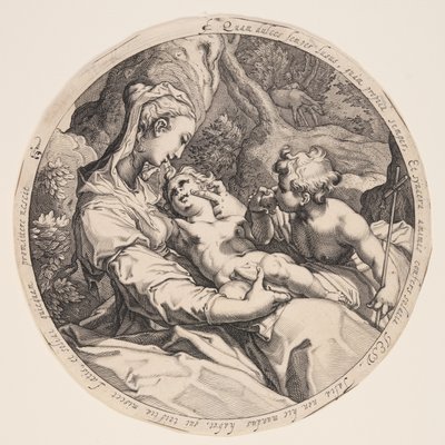Virgen con el Niño y San Juan Bautista de Jacques de Gheyn II