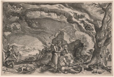 Las brujas se preparan para el Sabbat de Jacques de Gheyn II
