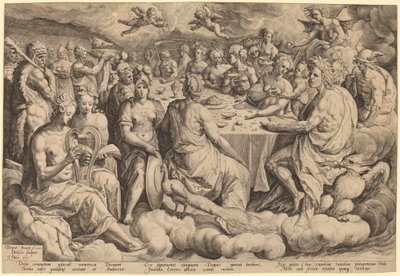 Banquete de los dioses en la boda de Peleo y Tetis de Jacques de Gheyn II, after Crispen van den Broecke