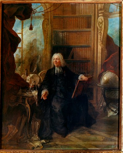 Abbe Jean Antoine Nollet Físico francés en su gabinete de la Muette (pintura) de Jacques de Lajoüe