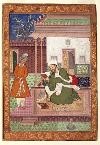 Un hombre erudito con su alumno, c.1570 de Jagjivan