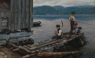 Pesca en el muelle de Jahn Ekenaes