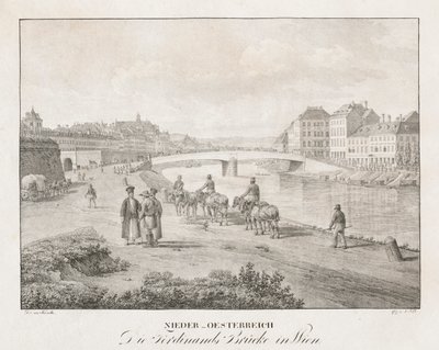 Nieder-oesterreich, Die Ferdinand Brucke in Wien de Jakob Alt