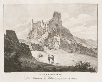 Nieder-oesterreich, Die Ruinen des Schlosses de Jakob Alt