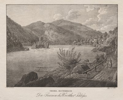 Nieder-oesterreich, Die Ruinen des Woerther Schlosses de Jakob Alt