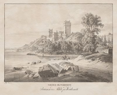 Nieder-oesterreich, Ruinen des Schlosses Weidenech de Jakob Alt