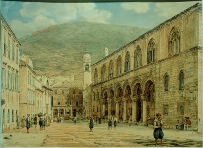 Plaza en Ragusa (Dubrovnik) de Jakob Alt