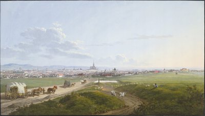 Vista de Viena desde el Spinner en la Cruz, 1817 de Jakob Alt