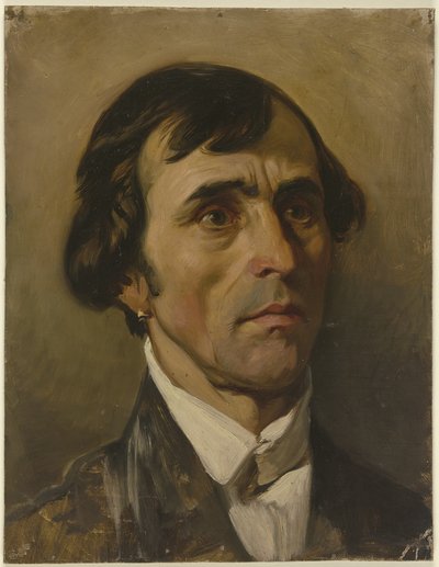Estudio de retrato de un hombre de Jakob Becker