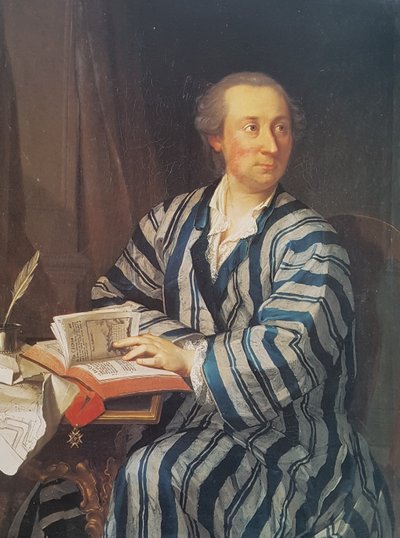Alemán: Retrato de Samuel Isaak Emanuel Gross (1732-1763), oficial de la Guardia Suiza. de Jakob Emanuel Handmann