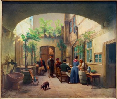 La cervecería en la calle Gelnhäuser de Jakob Fürchtegott Dielmann