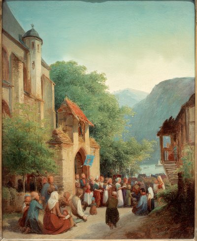 Procesión en el Rin de Jakob Fürchtegott Dielmann