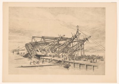 Calafateo de un barco de popa de Jakob Haig