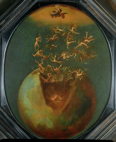 Caída de Satanás y los ángeles rebeldes del cielo de Jakob Isaaksz Swanenburgh