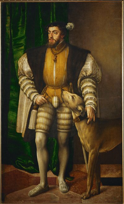 Emperador Carlos V, en cuyo reino el sol ... (pintura sobre lienzo) de Jakob Seisenegger