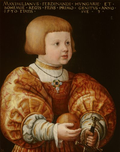 Retrato de Maximiliano de Austria (1527-1576), a los tres años de Jakob Seisenegger