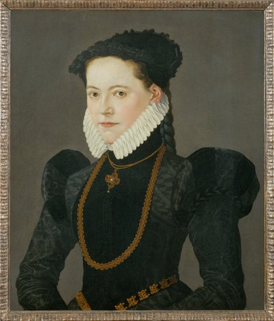 Retrato de la hija del conde Friedrich de Oettingen ... (pintura sobre lienzo) de Jakob Seisenegger