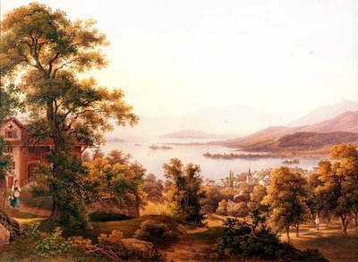 Vista de Horgen en el lago de Zúrich de Jakob Suter