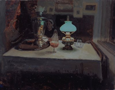 En el samovar, 1899 de Jakov Jakovlevich Kalinichenko
