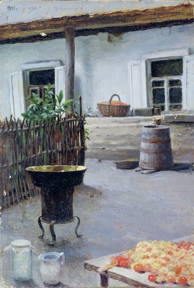 Cocinando mermelada, 1892 de Jakov Jakovlevich Kalinichenko
