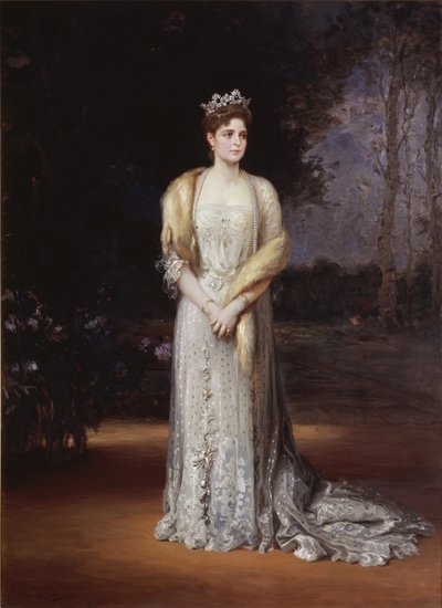 Retrato de la Emperatriz Alexandra Fyodorovna de Rusia 1872-1918, la esposa del Zar Nicolás II, 1914 de Jakov Jakovlevich Veber