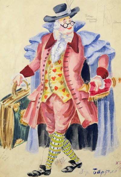 Diseño de vestuario para "Las bodas de Fígaro" de Mozart de Jakov Zinovyevich Stoffer