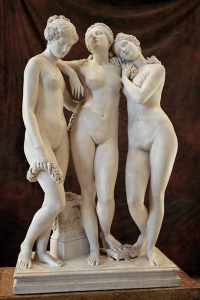 Les Trois Graces - las tres Gracias., Salón 1831 ... de James (1790 1852) Pradier