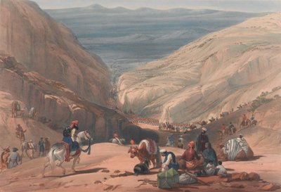 El Segundo Descenso por el Paso Koojah, c.1839 de James (after) Atkinson