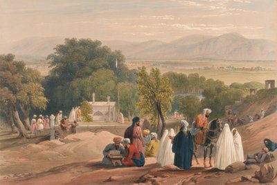 La tumba del emperador Baber, c.1840 (litografía, tintada) de James (after) Atkinson