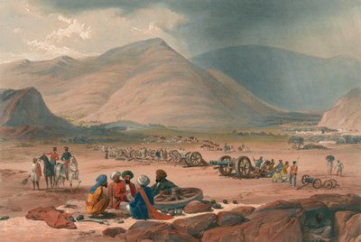 El Pueblo de Urghundee, c.1839 de James (after) Atkinson