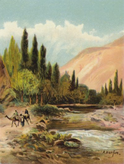 El río Barada (Pharpar), cerca de Damasco de James (after) Clark