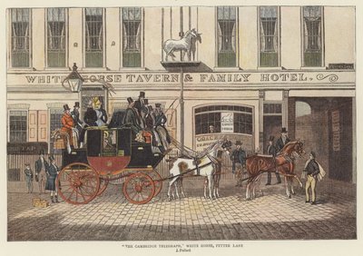 "El Telégrafo de Cambridge", White Horse, Fetter Lane de James (after) Pollard