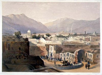 Interior de la Ciudad de Kandahar desde la Casa del Sirdar 