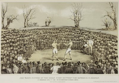 La gran pelea entre Tom Sayers y J.C. Heenen en Farnborough de James (after) Ward