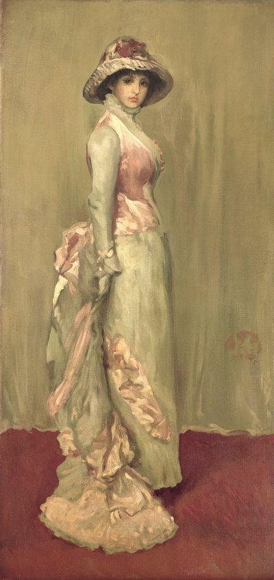 Armonía en rosa y gris: Lady Meux de James Abbott McNeill (attr.to) Whistler